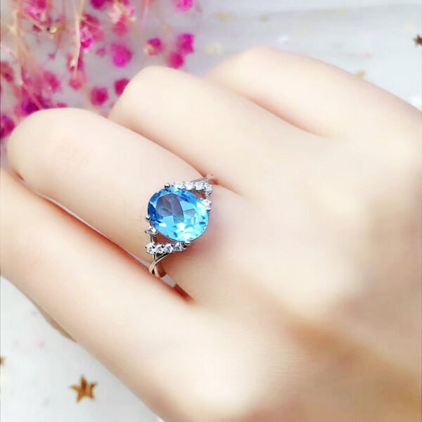 Blue/Red Zircon Jewelry Ring – Perfect for Formal Events and Gift Giving